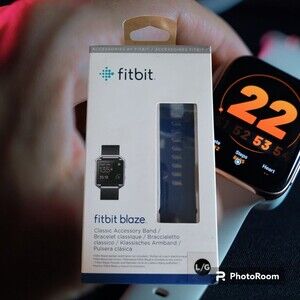 "NEW"‎ Fitbit Blaze Navy Blue Band Size L